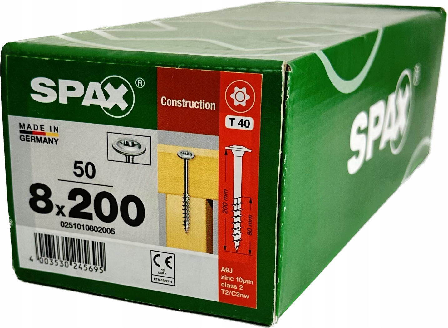 Spax skrutky do dreva 8 x 200 mm 50 ks.